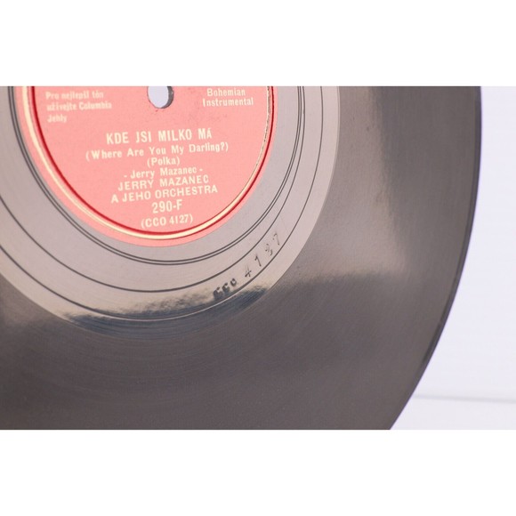 Jerry Mazanec, Smutny Mlyn / Kde Jsi Milko Má 1946 10" 78 rpm Record 290-F Czech - Picture 13 of 16